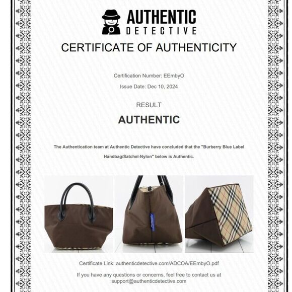 Burberry Blue Label Brown Nylon and Nova Check Mini Tote - Authentic and Vintage - Picture 6 of 6